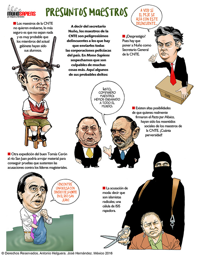 Presuntos maestros. Domingo 19 de junio de 2016.
